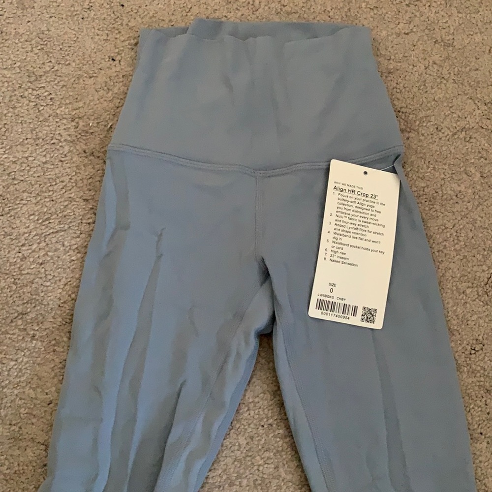 Align HR Crop 23” Chambray Size 0